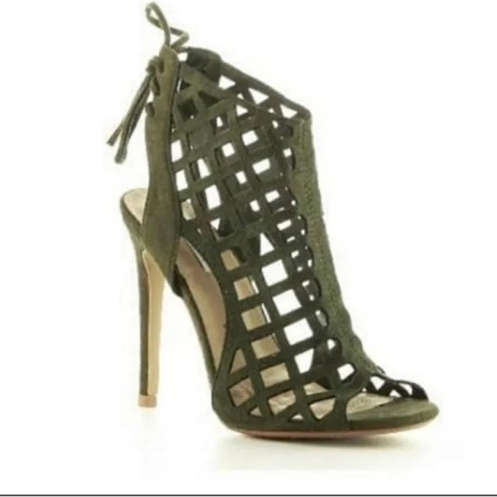 Cape Robbin Olive Cutout High Heels